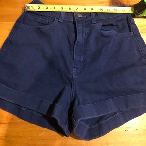 American Apparel high waisted denim shorts